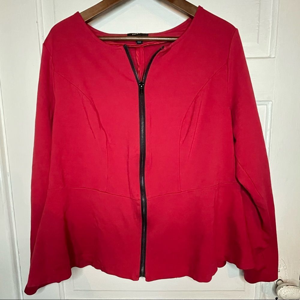 torrid 2 Ponte Knit Peplum Zip Up Jacket